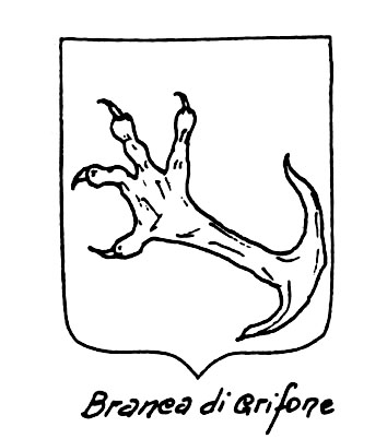Image of the heraldic term: Branca di grifone